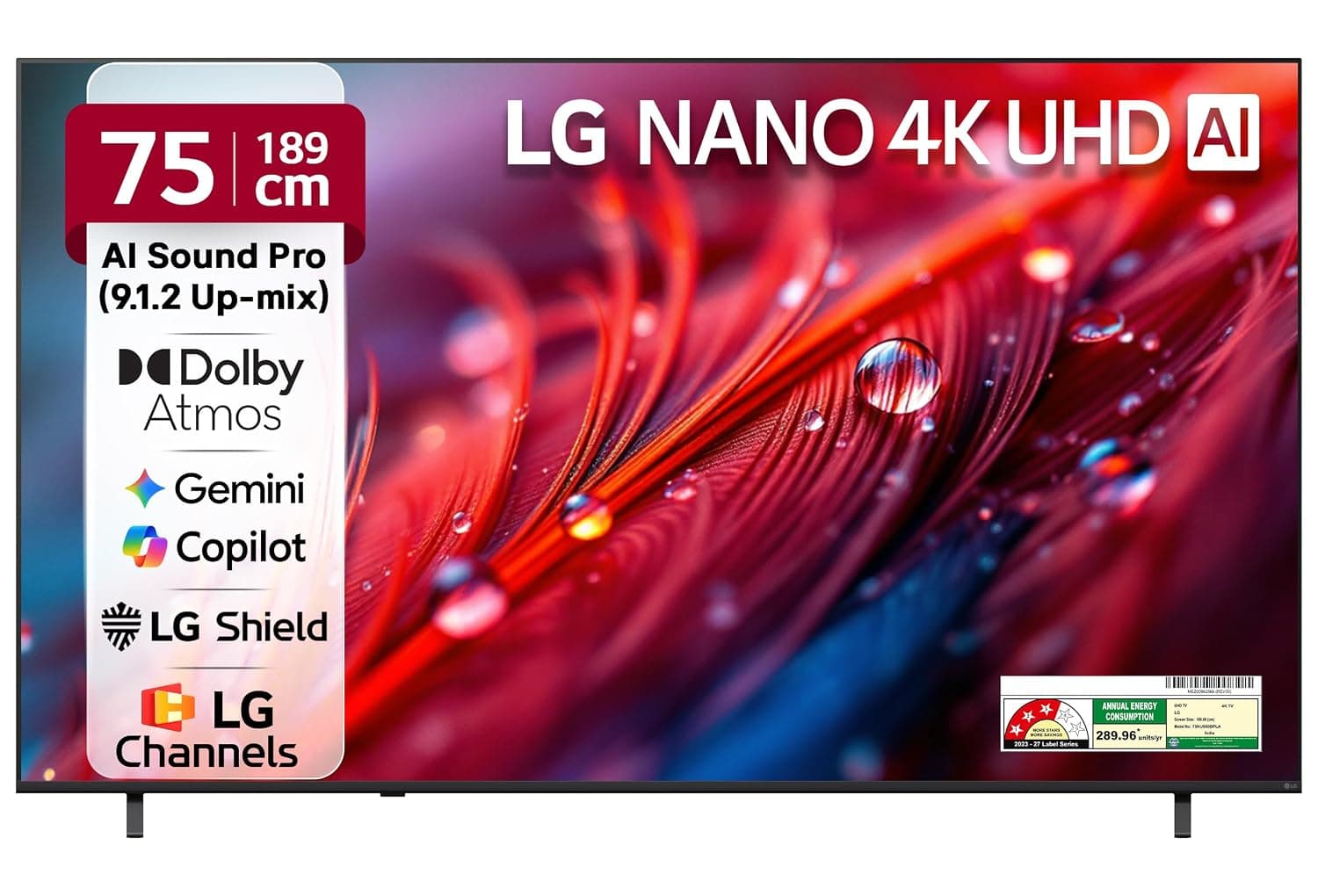 LG 189 cms (75 inches) U8 AI Series 4K Ultra HD (3840 x 2160) Smart webOS LED TV 75NU870BPLA 2026